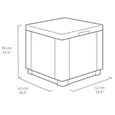 Keter Pouf de rangement Cube Graphite 213816 422801-3