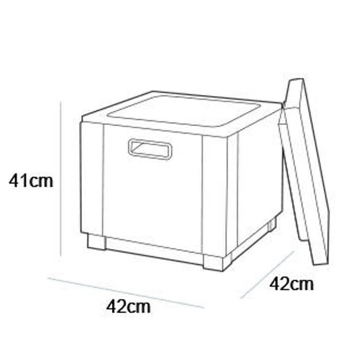 Table De Jardin Victoria Keter - 59x59x43 Cm, Plastique Imitation Rotin, Résistante Aux UV