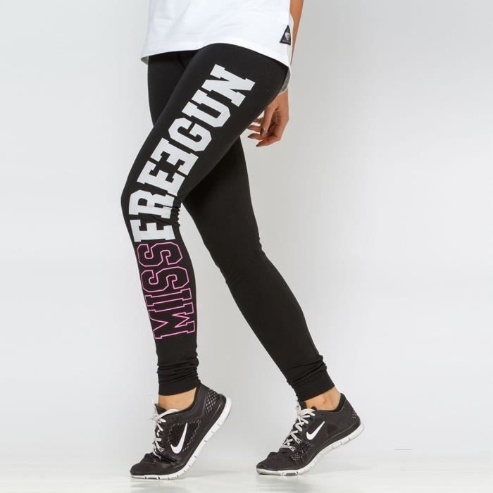 jogging femme noir et rose