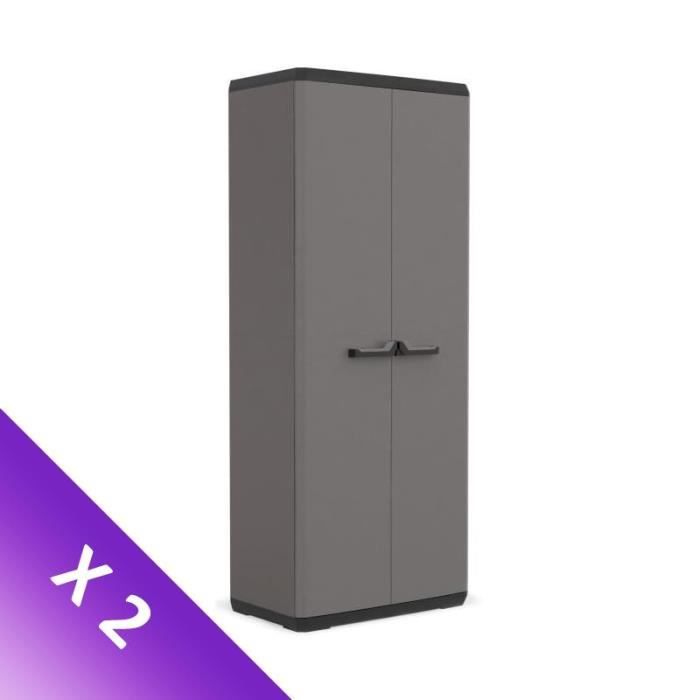 KIS Armoire utilitaire + armoire basse Piu 68 x 39 x 166 / 68 x 39 x 83 cm