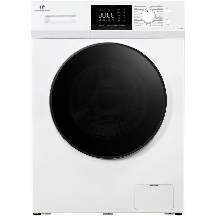 CONTINENTAL EDISON Lave-linge Hublot Cell8140iw3 - 8 Kg - Induction - L60 Cm - Classe A-30% - 1400 Trs - Blanc