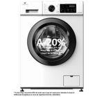 Lave-linge hublot CONTINENTAL EDISON CELL8120IWP - 8 kg - Induction - L60cm - 1200 trs / min - Classe A - Blanc hublot noir