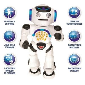 LEXIBOOK Powerman - un robot intelligent interactif pour Jouer Et Apprendre, Danse, Joue De La Musique, Quiz Educators, Lance des Disques LEXIBOOK Powerman - un robot intelligent interactif pour Jouer Et Apprendre, Danse, Joue De La Musique, Quiz Educators, Lance des Disques