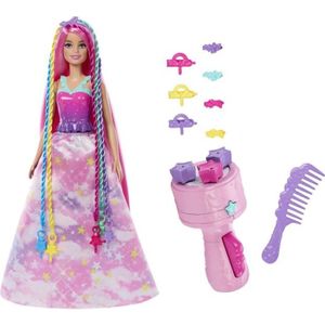 POUPÉE Poupée Barbie Tresses Magiques - BARBIE - Princesse - 3 ans et +
