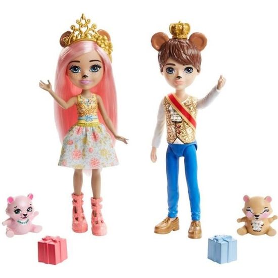 Enchantimals Coffret La Chambre de l'Ours Mini-poupée Bren Ours et Figurine An 