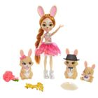 Enchantimals - Coffret Famille Brystal Lapin & Lapereaux - Poupée 15 cm et Accessoires - Dès 4 ans