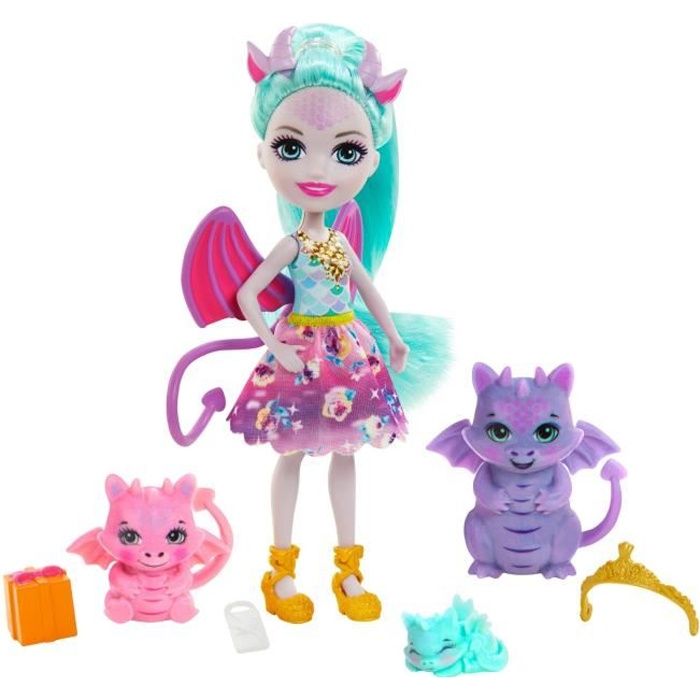 Enchantimals - Poupée Deanna Dragon 15 cm et Dragons - Dès 4 ans