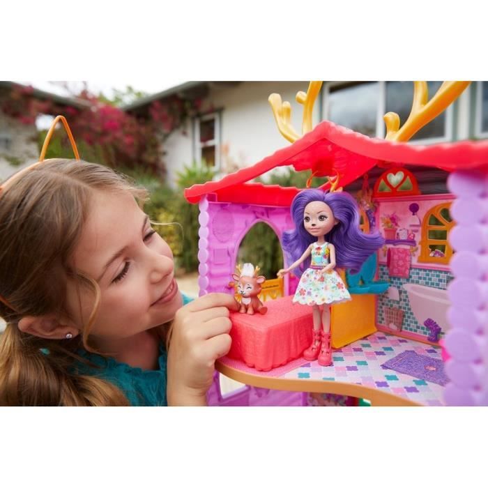 Enchantimals - Nouvelle Maison Danessa Biche 53 cm avec Poupée, Figurine  Animal, Accessoires - Maison Mini-poupée - Dès 4 ans - Cdiscount Jeux -  Jouets