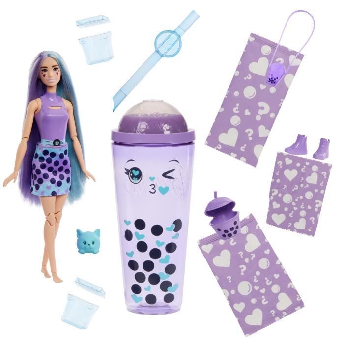 Barbie-Pop Reveal-Poupée parfumée série Bubble Tea avec accessoires Barbie-Pop Reveal-Poupée parfumée série Bubble Tea avec accessoires