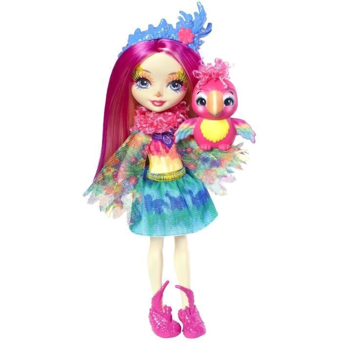 ENCHANTIMALS Jungle Enchantee Poupee Peeki Perroquet 15 cm et Sheeny Cdiscount Jeux Jouets