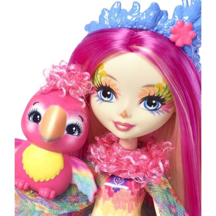 ENCHANTIMALS Jungle Enchantee Poupee Peeki Perroquet 15 cm et Sheeny Cdiscount Jeux Jouets