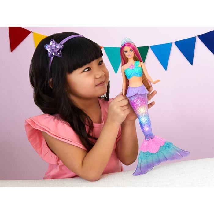 Barbie - Sirène Lumières De Rêve - Poupée - Dès 3 ans - Cdiscount Jeux -  Jouets