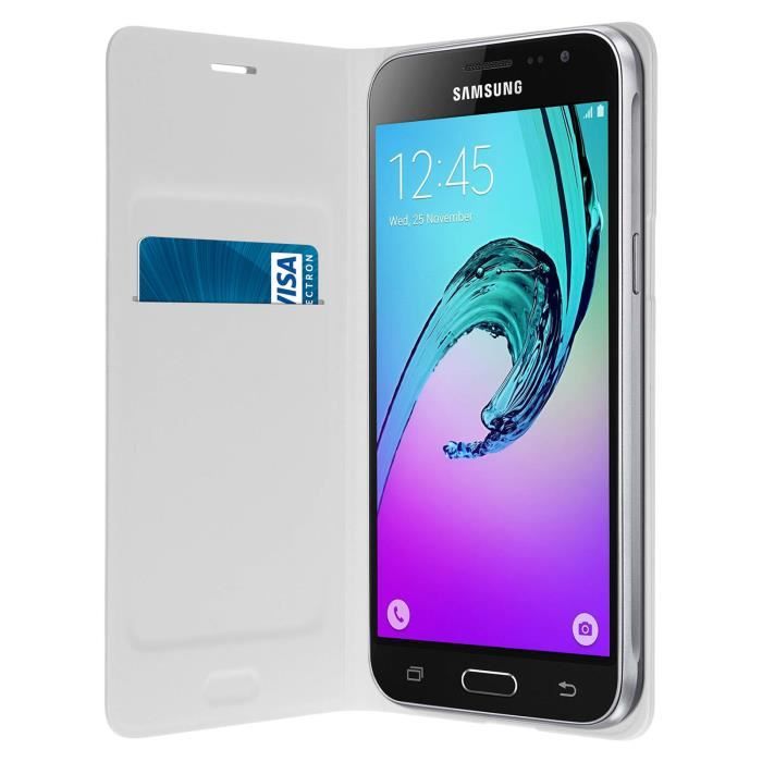Samsung Etui Flip Wallet Galaxy J3 Doré - vue 3