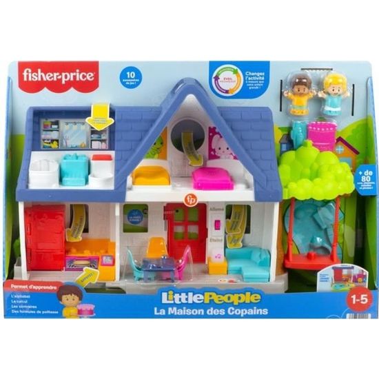 Jouet d'éveil Fisher-Price - Maison Little People - Contenu d’Éveil Progressif - Dès 12 mois