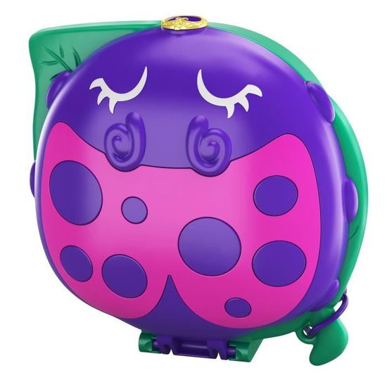 édition 2020 GKJ48 autocollants et surprises Polly Pocket Coffret Univers Le Jardin aux Coccinelles avec mini-figurines Polly et Lila jouet enfant 