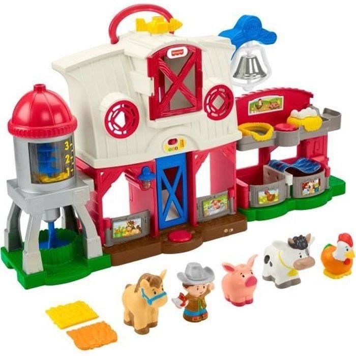 Fisher-Price Little People Granja Interactiva Con Luces Y Música - 45 Canciones En Inglés Y Francés, 1-5 Años
