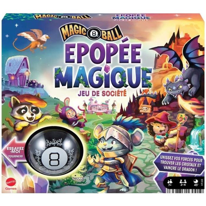 Mattel Games Magic 8 Ball Épopée Magique Jeu de société pour toute la famille HPJ68
