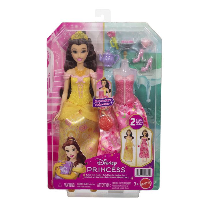 Poupée Belle et Tenues Disney Princess – 2 Looks et 9 Accessoires - vue 3