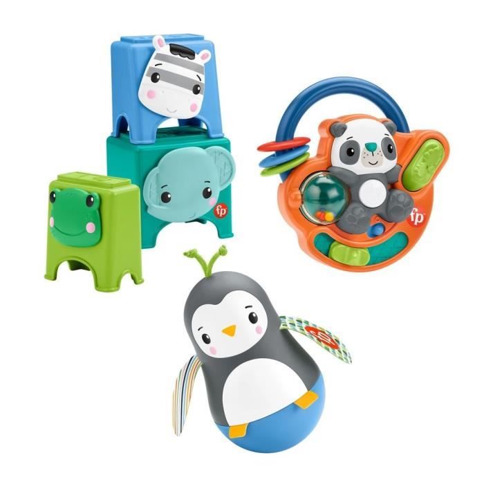 Fisher Price Coffret Je Decouvre Mes Mains 3 Jouets D Eveil Special Motricite Fine Jouet D Eveil Bebe Des 6 Mois Cdiscount Jeux Jouets