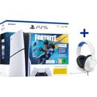 SONY COMPUTER ENTERTAINMENT Pack PS5 Standard (avec lecteur CD) : Console PlayStation 5 (Slim) + Contenu Fortnite Flowering Chaos + Casque-Micro JBL Quantum 100