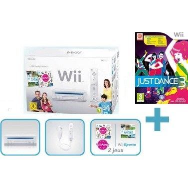 Console Wii Family Edition - Nintendo - Blanc - Jeu Just Dance 3 inclus