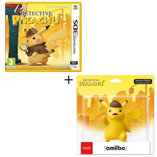 Pack Detective Pikachu sur 3DS + Amiibo Detective Pikachu