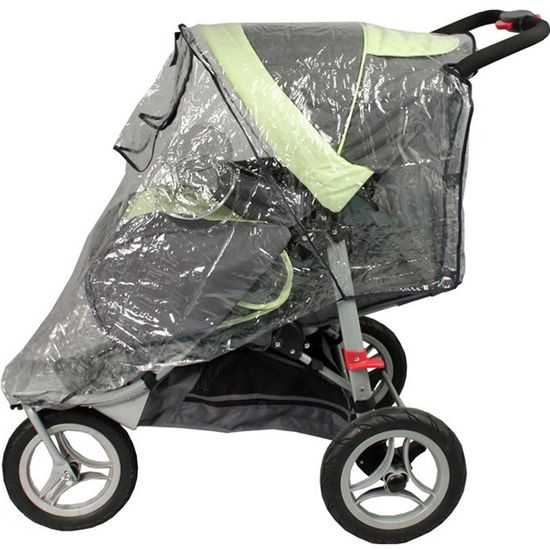 Habillage de pluie transparent pour poussette 3 roues TEX BABY :  l'habillage de pluie à Prix Carrefour