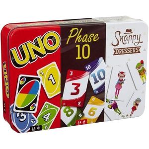 CARTES DE JEU Coffret Multicartes - MATTEL GAMES - Uno, Phase 10