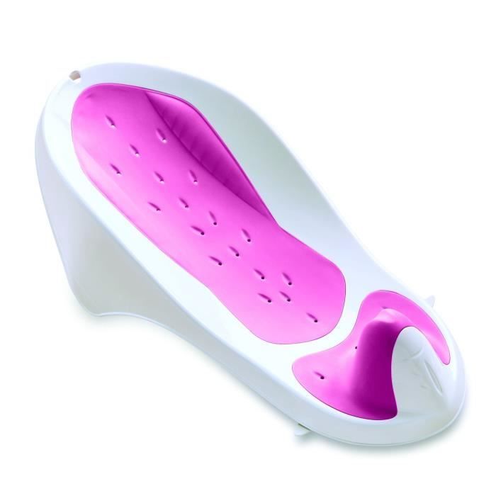 BEBE ANGEL Transat de Bain Bébé Ergonomique 0 à 6 Mois Rose