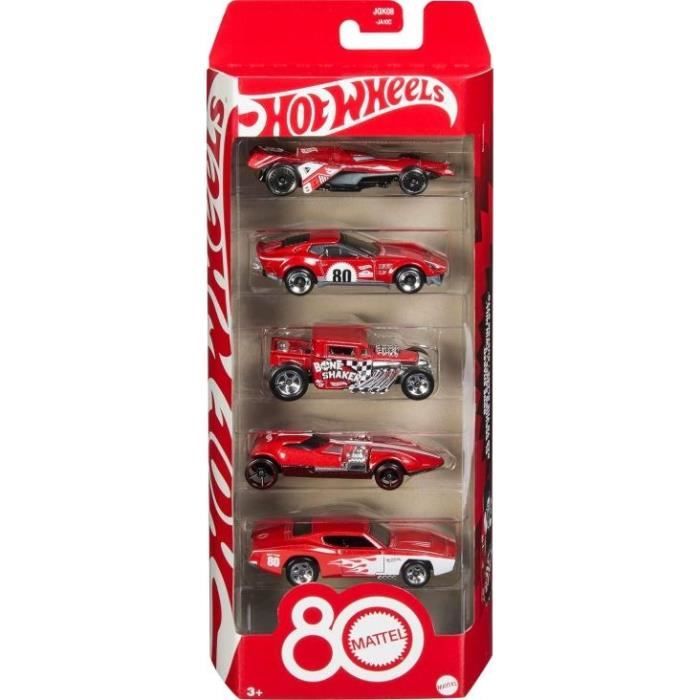 Hot Wheels Coffret de 5 véhicules Mattel Voitures à ’échelle 164 avec décorations et emballages à Collectionner JGK08 - vue 7
