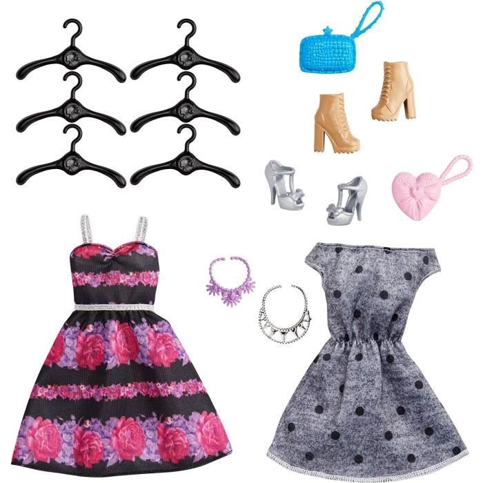 Barbie Fashionistas dressing rose à la taille de la poupée, transportable  et fourni avec plus de 15 accessoires, jouet pour enfant, DMT57 :  : Jeux et Jouets