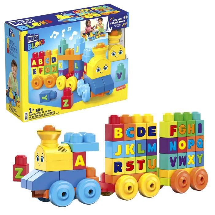 MEGA BLOKS Le train de l alphabet jouet de construction pour