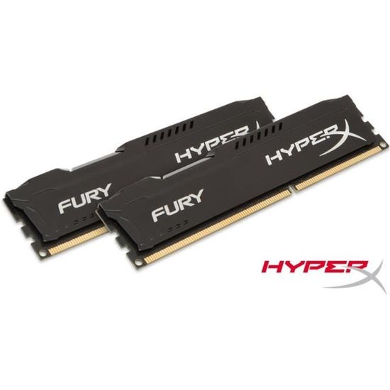 HyperX FURY Black 8Go DDR3 160    HX316C10FBK2/8