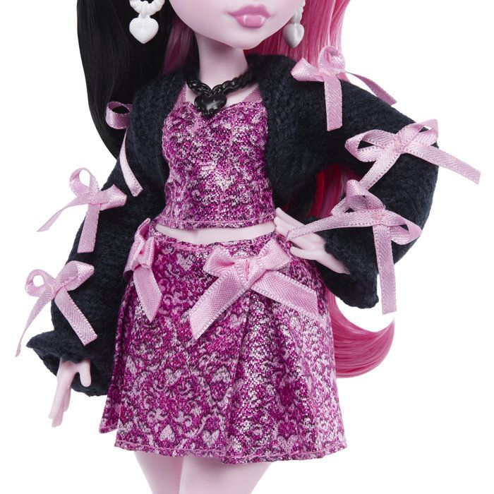 Poupée Monster High JHK29 – Robe à Nœud, Chauve-Souris et 7 Accessoires - vue 2