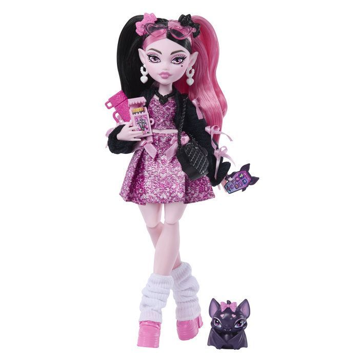 Poupée Monster High JHK29 – Robe à Nœud, Chauve-Souris et 7 Accessoires - vue 7