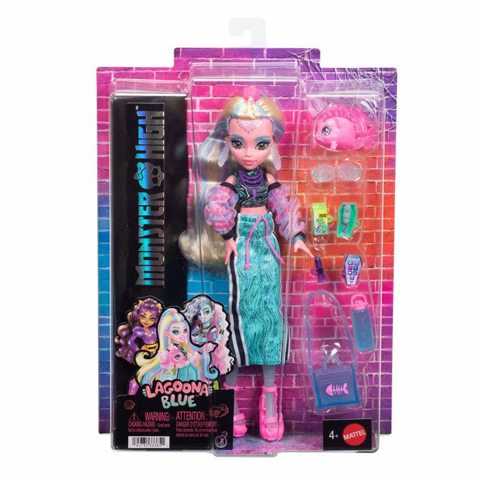Poupée Monster High HXJ03 – Mercredi Addams, Robe Gothique, Socle Inclus