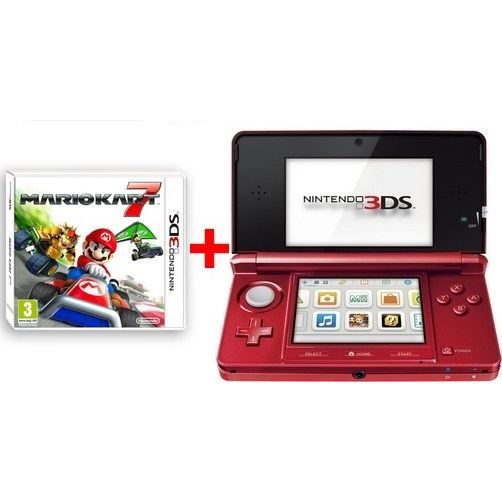 Console Portable - Nintendo - 3DS Rouge Metal - Spéciale - Cartes Ra Incluses