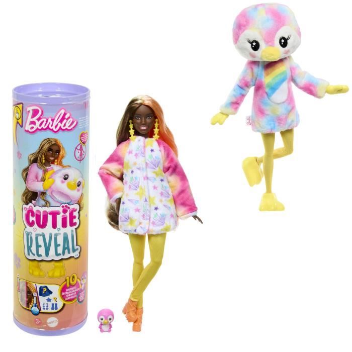 Barbie-Barbie Cutie Reveal-Poupée manchot Rêve Coloré et 10 surprises HRK40