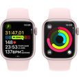 Apple Watch Series 9 GPS - 41mm - Boîtier Pink Aluminium - Bracelet Light Pink Sport Band - S/M-4
