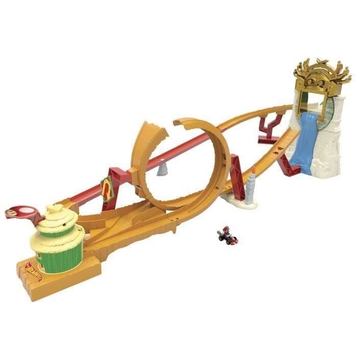 Circuit Mario Kart pour enfant - HOT WHEELS - Circuit Royaume de la Jungle - Sous licence Mario Kart - Avec looping