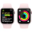 Apple Watch Series 9 GPS - 45mm - Boîtier Pink Aluminium - Bracelet Light Pink Sport Band - S/M-4