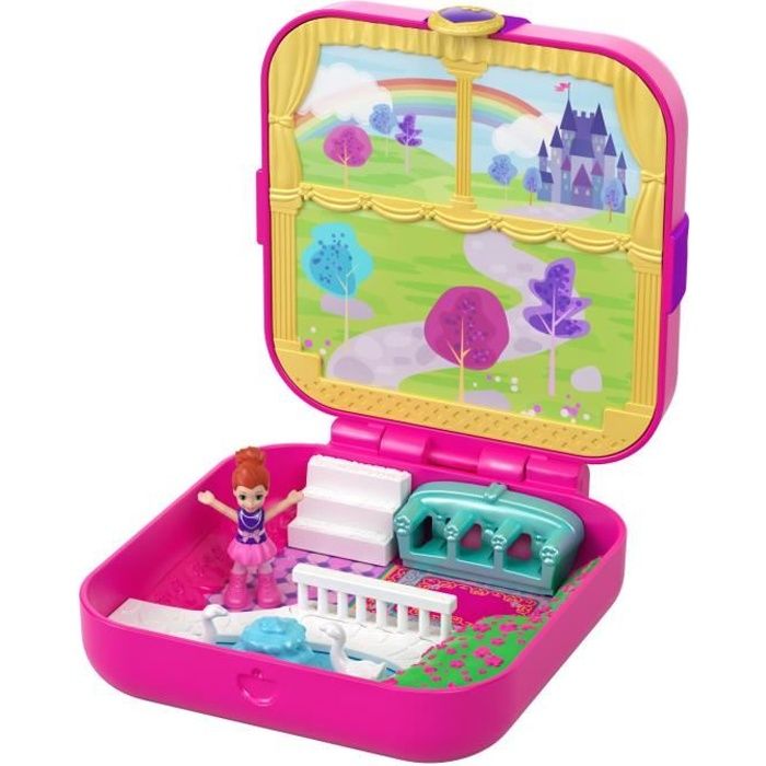 Polly Pocket Coffret Secret Shani dans l'espace avec mini-figurine - 3  Surprises - accessoires et autocollants