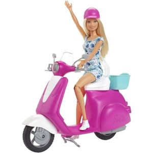 POUPÉE Barbie - Barbie Et Son Scooter - Poupée - 3 Ans Et +