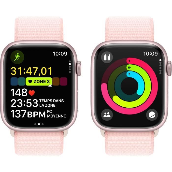 Apple Watch Series 9 GPS + Cellular - 45mm - Boîtier Pink Apple Watch Series 9 GPS + Cellular - 45mm - Boîtier Pink