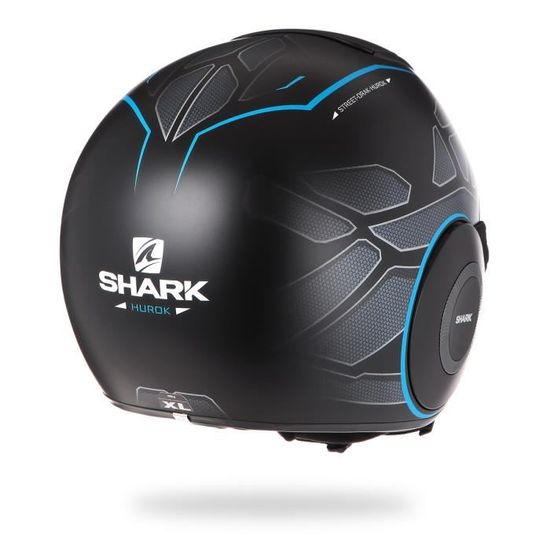 Shark Casque moto STREET DRAK HUROK MAT KBK Noir/Bleu XL 