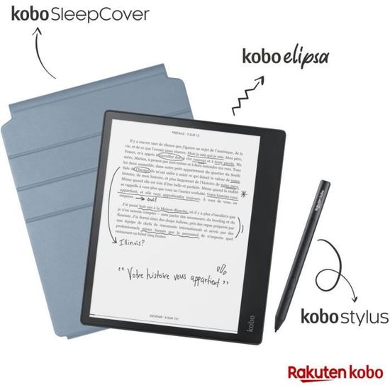 Liseuse KOBO Elipsa - 10,3" - 32Go + Etui Sleepcover + Stylet