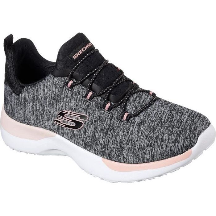 Baskets Dynamight Break Through - SKECHERS - Femme - Noir et Rose clair