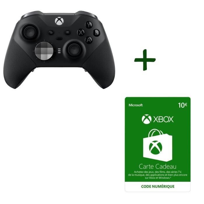 Pack Xbox : Manette Xbox Elite sans fil Série 2 - Noir + Crédit Xbox Live  de 10 EUR - Code de Téléchargement - Cdiscount Jeux vidéo