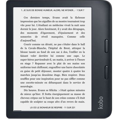 Liseuse eBook KOBO Elipsa 2E Noir - Écran tactile E Ink Carta 1200 de 10,3  po - 227 PPP - 4G - 10 po