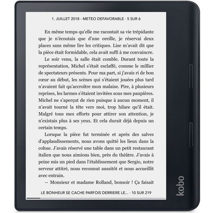 Liseuse KOBO Sage - 8 - 300ppp - Comfortlight PRO - Waterproof - Bluetooth  - 32Go - Cdiscount Informatique